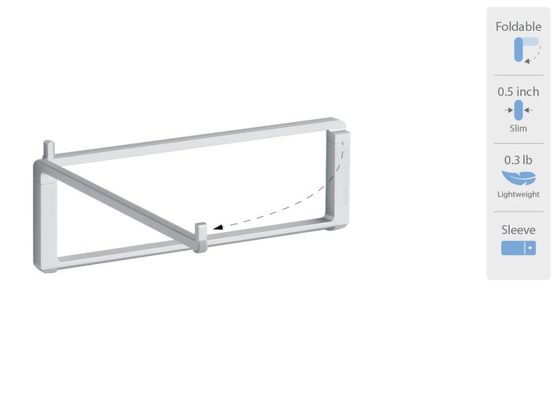 Rain Design mBar Pro Foldable Laptop Stand - Silver (10082) - Image 2